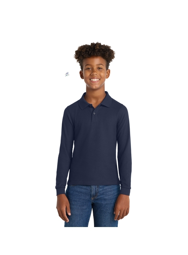 Port Authority® - Youth Long Sleeve Silk Touch™ Polo