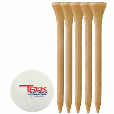 5 Wood Tees 2 3/4", 1 Ball Marker