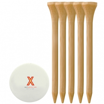 5 Wood Tees 2 3/4", 1 Ball Marker