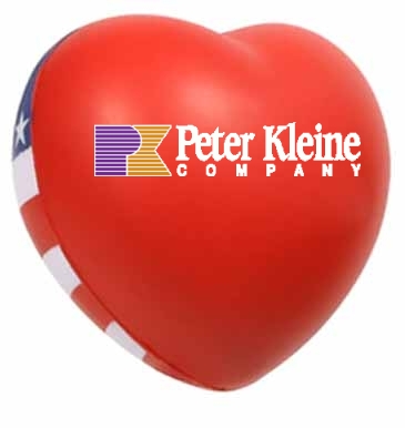 Patriotic Valentine Heart Stress Reliever