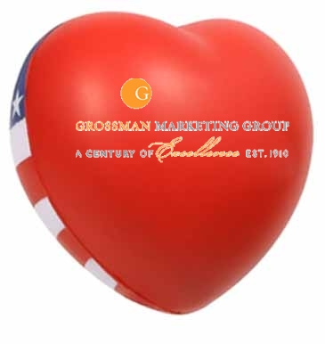 Patriotic Valentine Heart Stress Reliever