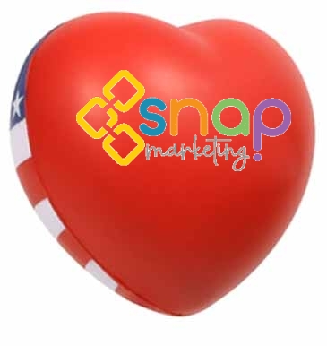 Patriotic Valentine Heart Stress Reliever
