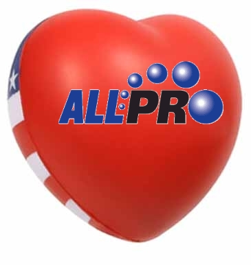 Patriotic Valentine Heart Stress Reliever