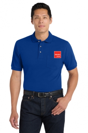 Port Authority® Heavyweight Cotton Pique Polo with Pocket