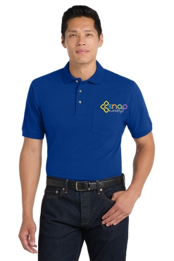 Port Authority® Heavyweight Cotton Pique Polo with Pocket