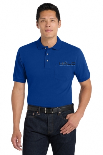 Port Authority® Heavyweight Cotton Pique Polo with Pocket