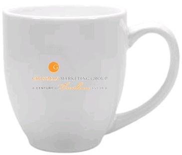 15 oz Ceramic Mug with Glossy Colored Exterior and Glossy Colored