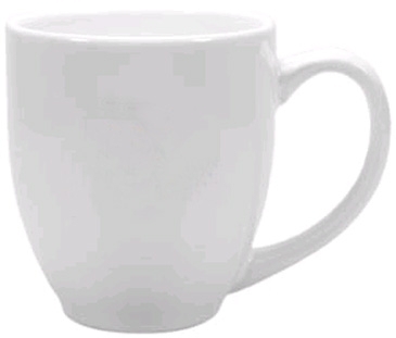 15 oz Ceramic Mug with Glossy Colored Exterior and Glossy Colored
