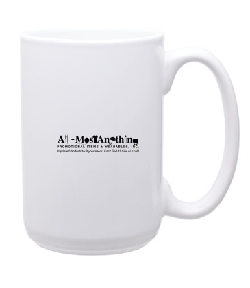15 oz Ceramic Mug with Glossy Colored Exterior and Lossy Colored