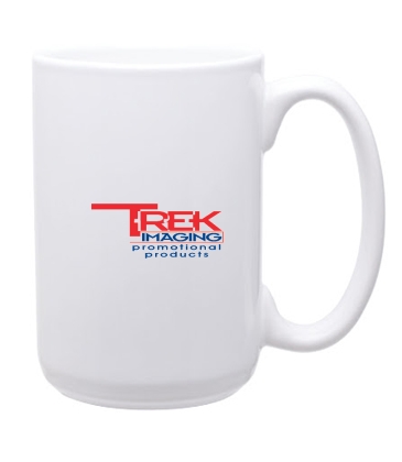 15 oz Ceramic Mug with Glossy Colored Exterior and Lossy Colored