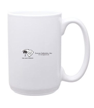 15 oz Ceramic Mug with Glossy Colored Exterior and Lossy Colored
