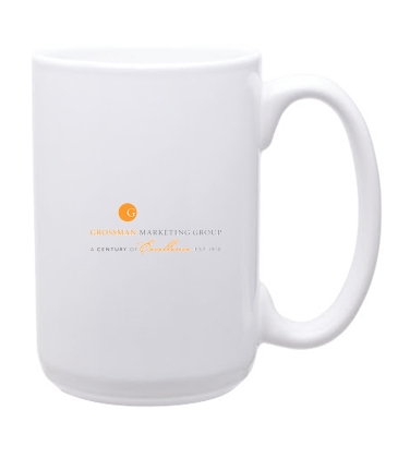 15 oz Ceramic Mug with Glossy Colored Exterior and Lossy Colored