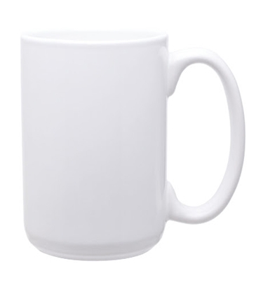 15 oz Ceramic Mug with Glossy Colored Exterior and Lossy Colored