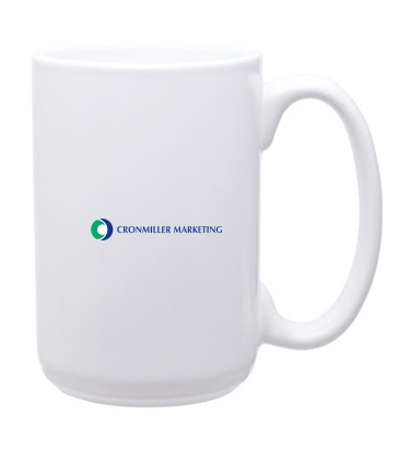 15 oz Ceramic Mug with Glossy Colored Exterior and Lossy Colored