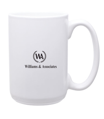 15 oz Ceramic Mug with Glossy Colored Exterior and Lossy Colored