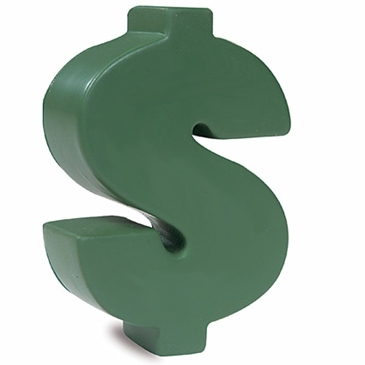 Prime Line Dollar Money Sign Shape Stress Ball