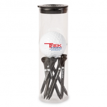 Golf Ball and Tees in Tube