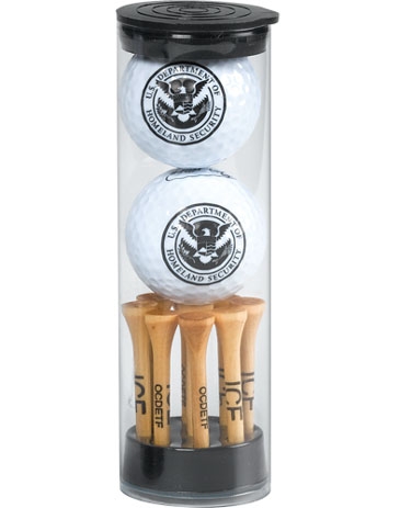2 Golf Balls and Tees in Tube