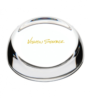 Clear Slant-Top Paperweight