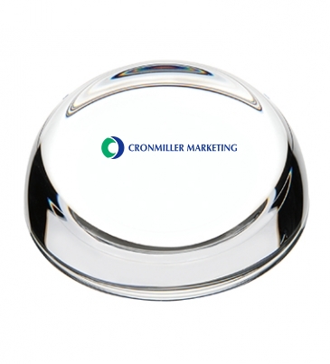 Clear Slant-Top Paperweight