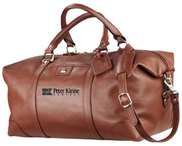 Cutter & Buck® 19" Leather Weekender Duffel Bag