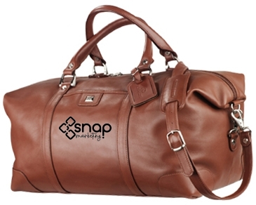 Cutter & BuckĀ® 19" Leather Weekender Duffel Bag