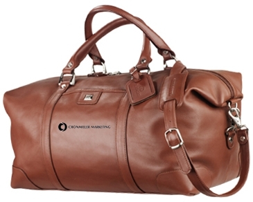 Cutter & Buck® 19" Leather Weekender Duffel Bag