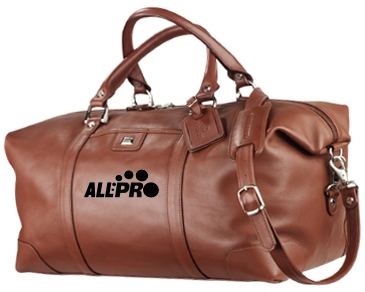 Cutter & Buck® 19" Leather Weekender Duffel Bag