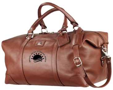 Cutter & Buck® 19" Leather Weekender Duffel Bag