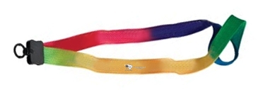 3/4" Tie Dye Lanyard with Plastic Clamshell & O-Ring