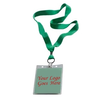 1" Cotton Lanyard with Metal Crimp & Metal Split-Ring