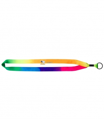 3/4" Tie Dye Lanyard with Metal Crimp & Metal Split-Ring