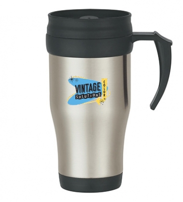 16 Oz. Stainless Steel Slide Action Travel Mug