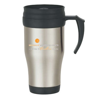 16 Oz. Stainless Steel Slide Action Travel Mug
