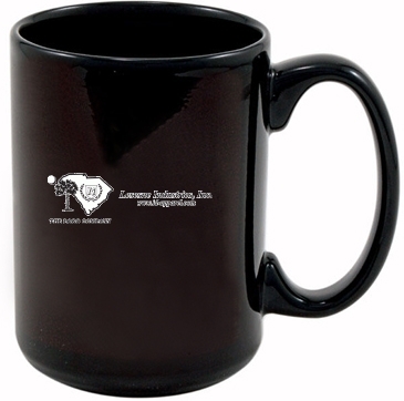 15 Oz Full Color Black Stoneware Magna Mug