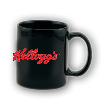 11 Oz Full Color Black Stoneware Executive Mug