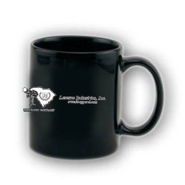11 Oz Full Color Black Stoneware Executive Mug
