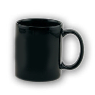 11 Oz Full Color Black Stoneware Executive Mug