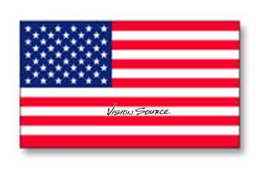 U.S. Flag Decal | 1 7/16" x 2 1/2" | White Vinyl | Removable Adhe