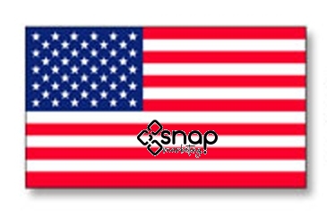 U.S. Flag Decal | 1 7/16" x 2 1/2" | White Vinyl | Removable Adhe