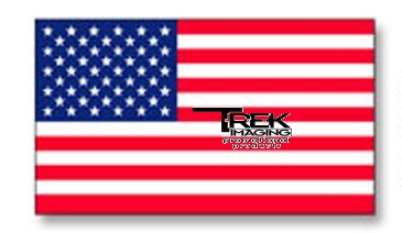 U.S. Flag Decal | 2 1/4" x 4" | White Vinyl | Removable Adhesive