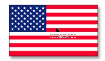 U.S. Flag Decal | 2 1/4" x 4" | White Vinyl | Removable Adhesive