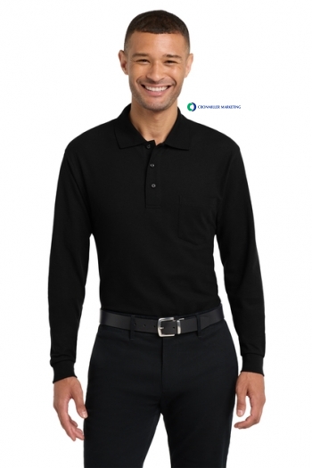 Port Authority®  Long Sleeve Silk Touch™ Polo with Pocket