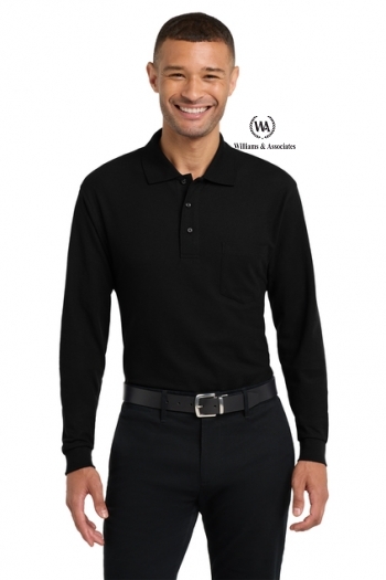 Port Authority®  Long Sleeve Silk Touch™ Polo with Pocket