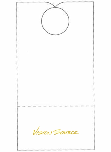 Door Hanger | 3 1/2" x 6 3/4" | Detachable Business Card