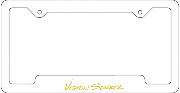 License Frame | 6 3/8" x 12 3/8" | Notched Bottom Panel | 4 Holes