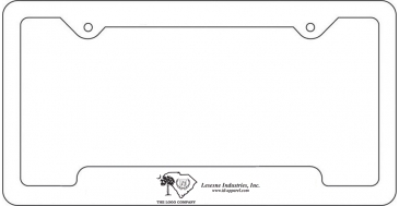 License Frame | 6 3/8" x 12 3/8" | Notched Bottom Panel | 4 Holes