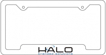 License Frame | 6 3/8" x 12 3/8" | Notched Bottom Panel | 4 Holes