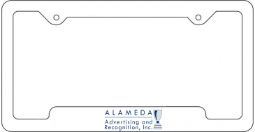 License Frame | 6 3/8" x 12 3/8" | Notched Bottom Panel | 4 Holes