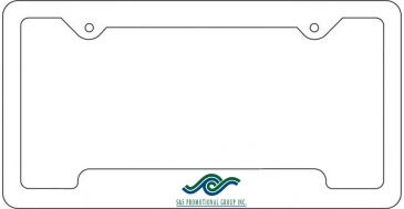 License Frame | 6 3/8" x 12 3/8" | Notched Bottom Panel | 4 Holes